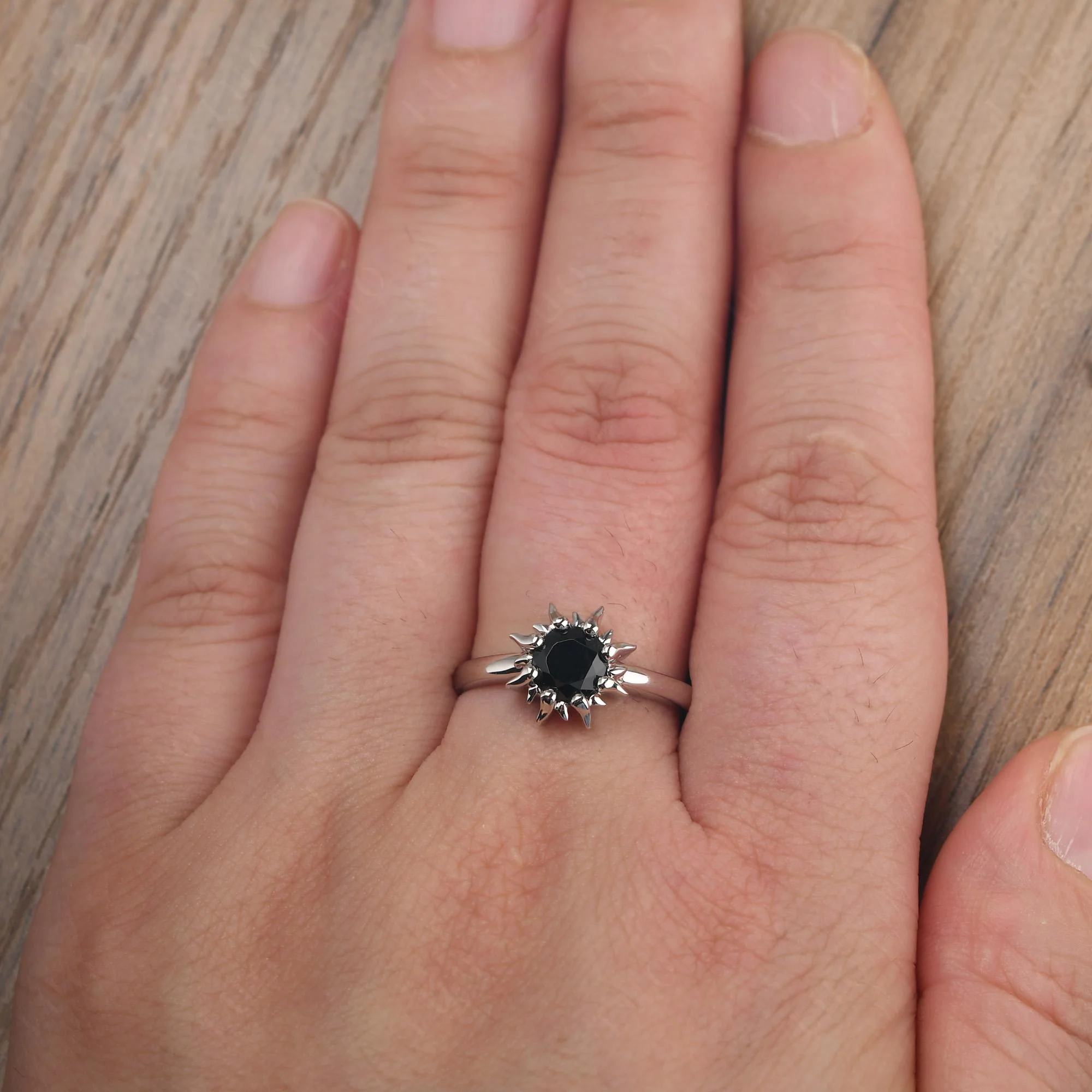 Black Spinel Flame Ring - Image 14