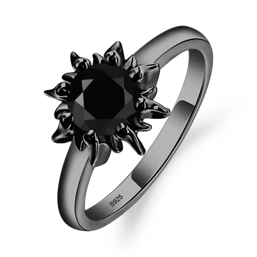 Black Spinel Flame Ring - Image 3