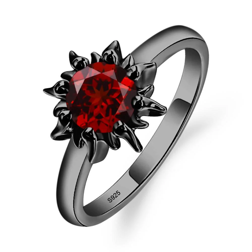 Garnet Sunburst Ring - Image 2