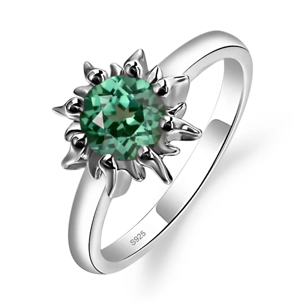 Green Sapphire Flame Ring - Image 2