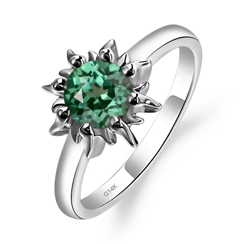 Green Sapphire Flame Ring - Image 3