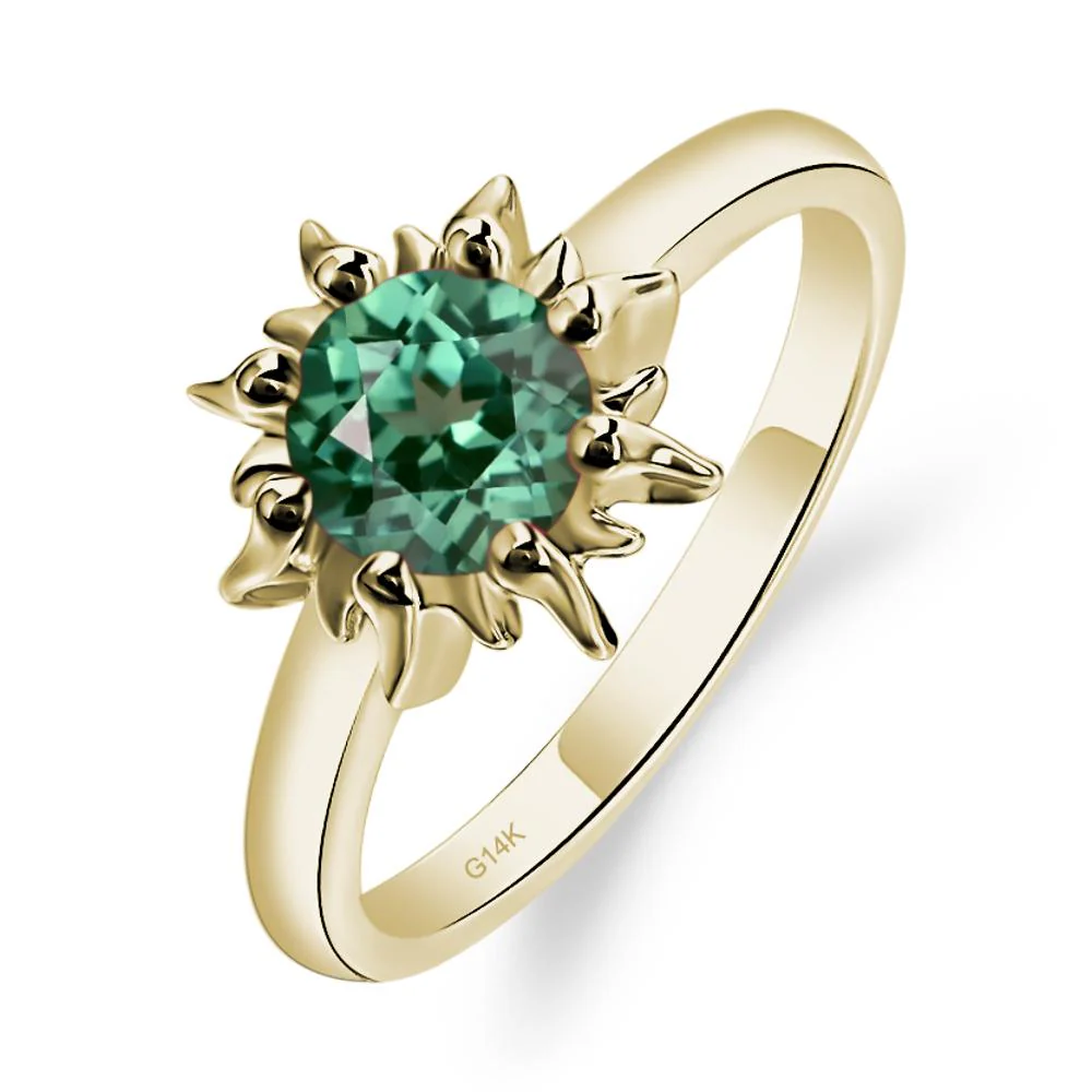 Green Sapphire Flame Ring - Image 4