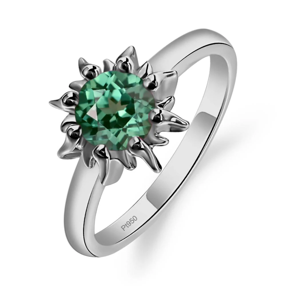 Green Sapphire Flame Ring - Image 6