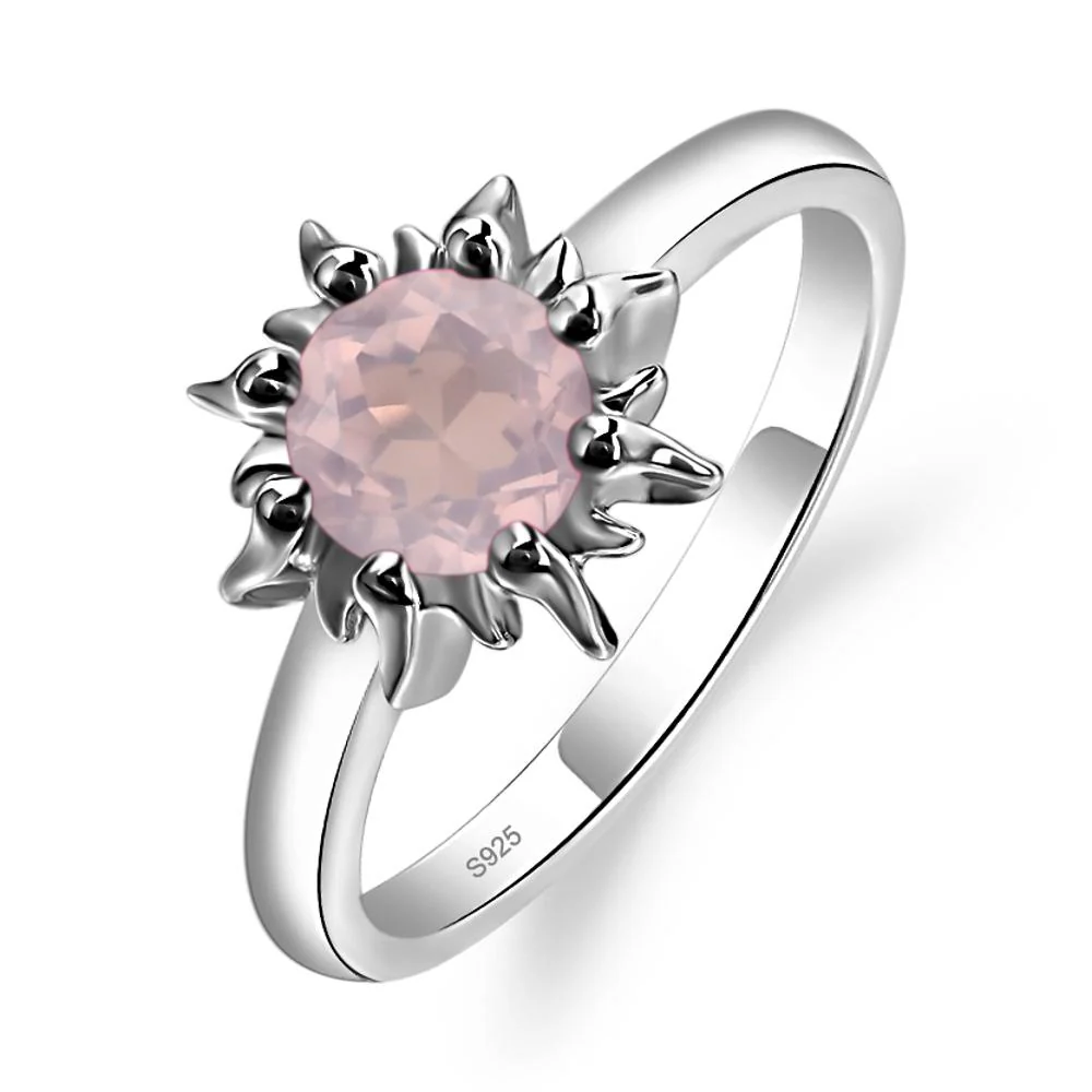 Rose Quartz Sunburst Ring - Image 2
