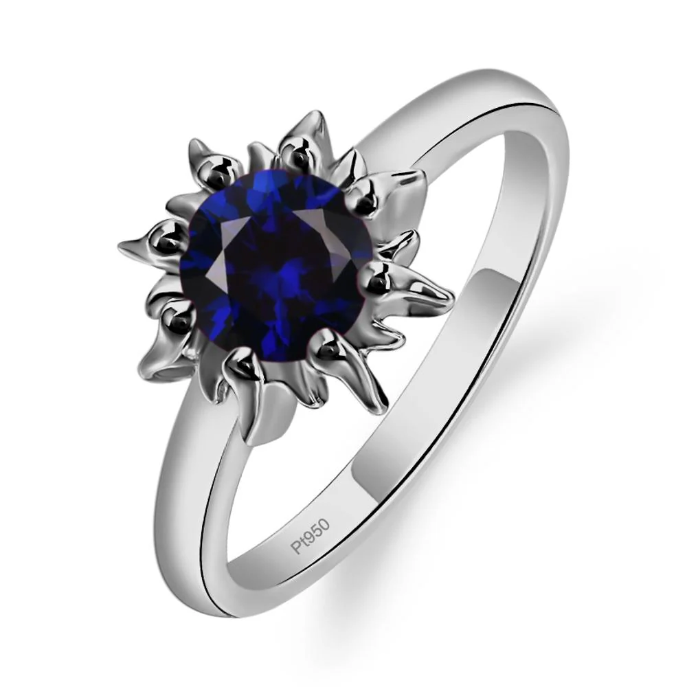 Sapphire Sunburst Ring - Image 6