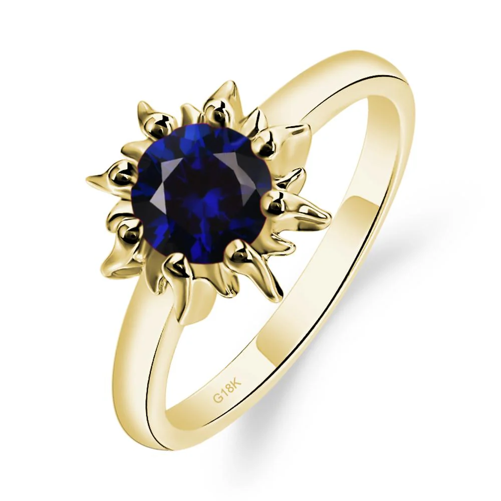 Sapphire Sunburst Ring - Image 8