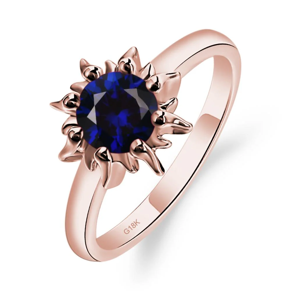 Sapphire Sunburst Ring - Image 9