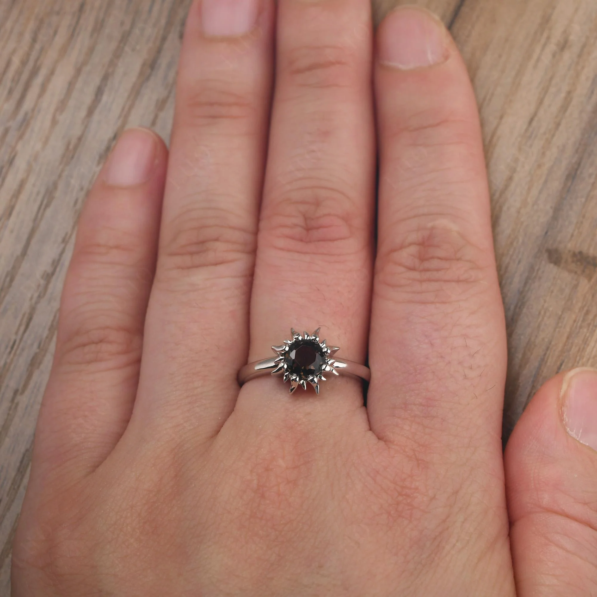 Smoky Quartz Flame Ring - Image 14