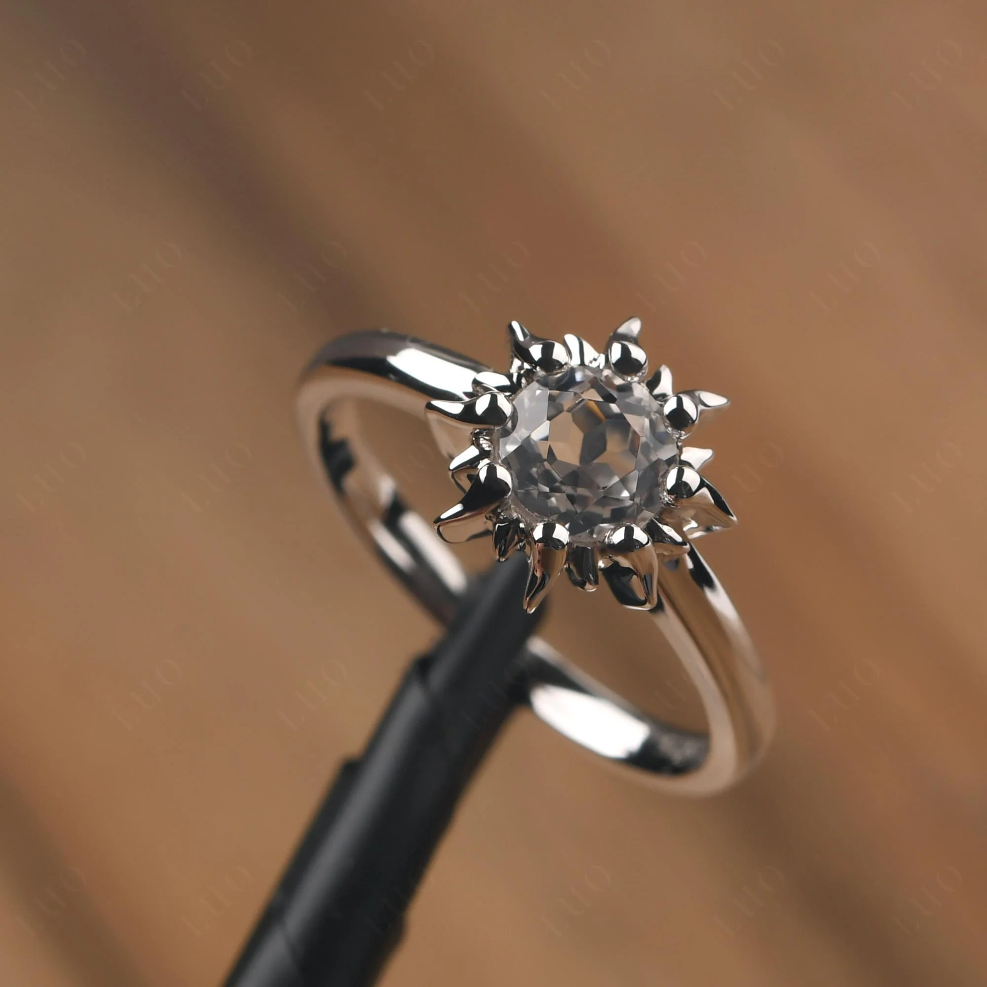White Topaz Flame Ring - Image 10