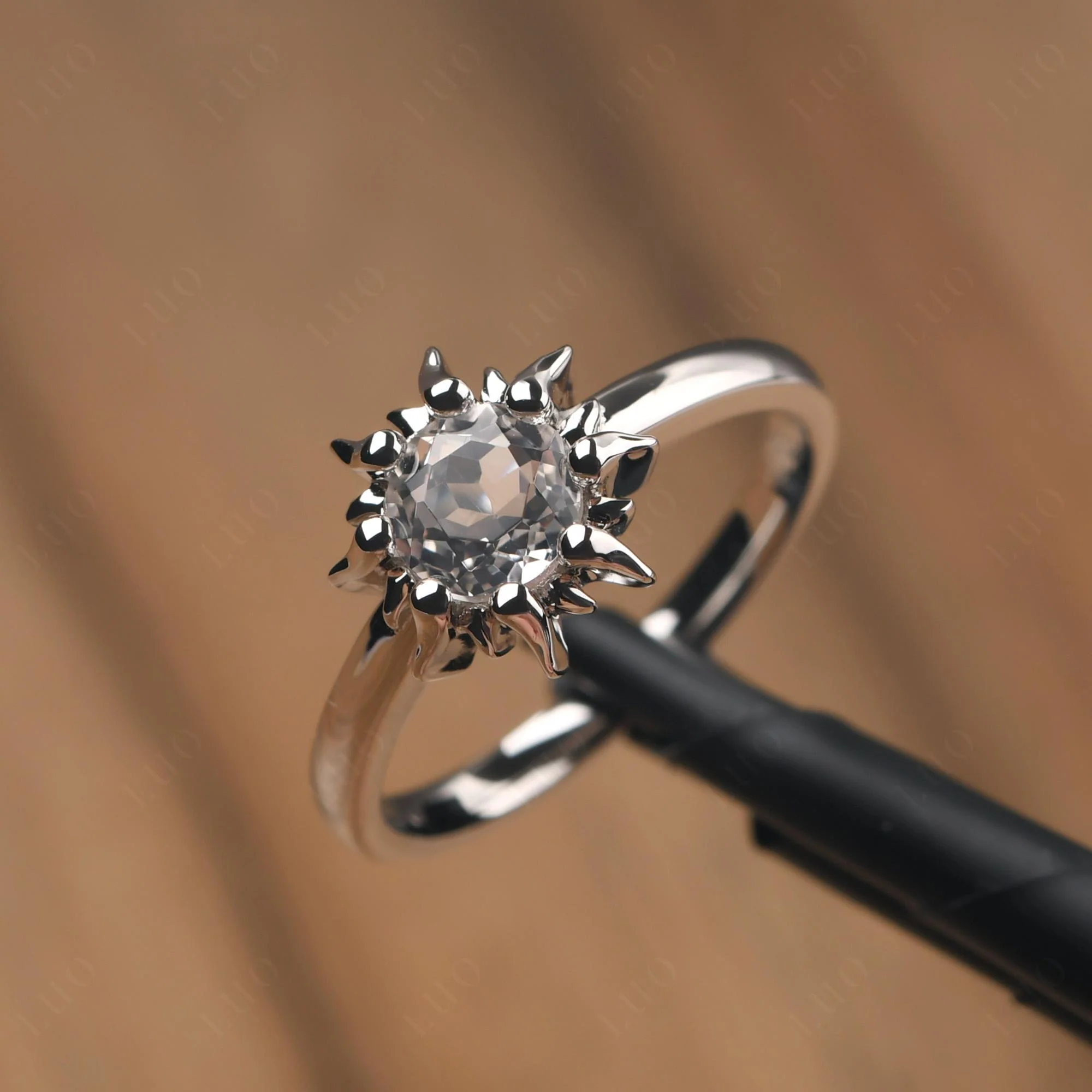 White Topaz Flame Ring - Image 11
