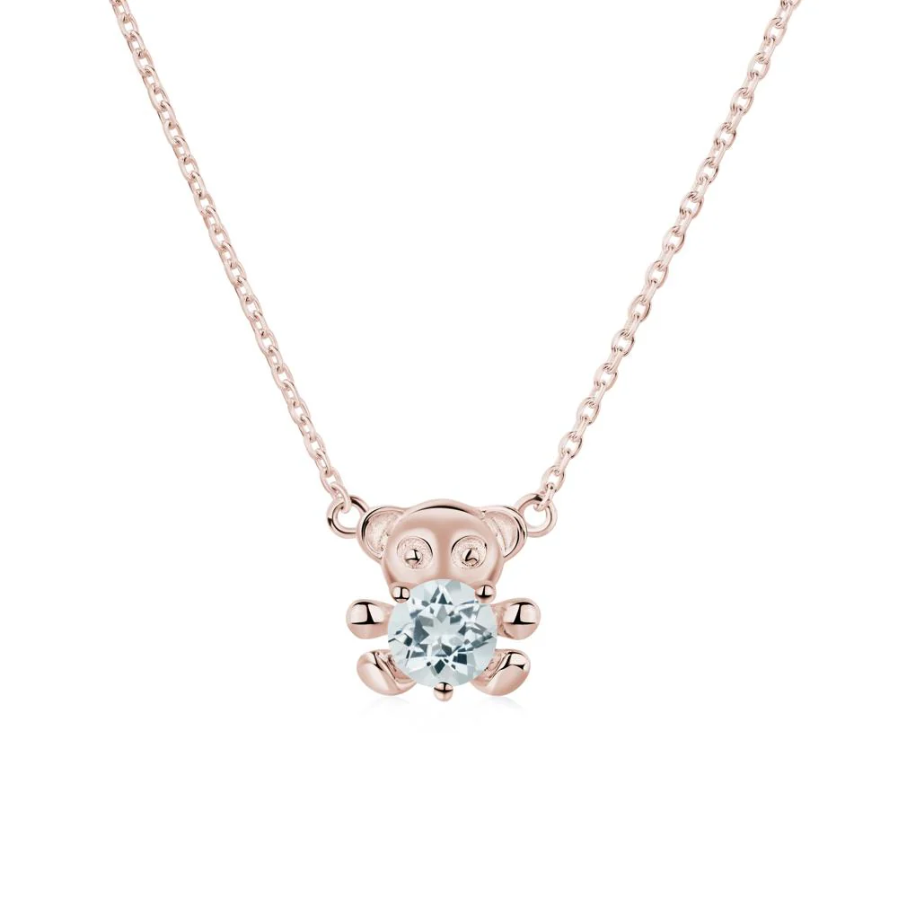 Aquamarine Bear Necklace - Image 4