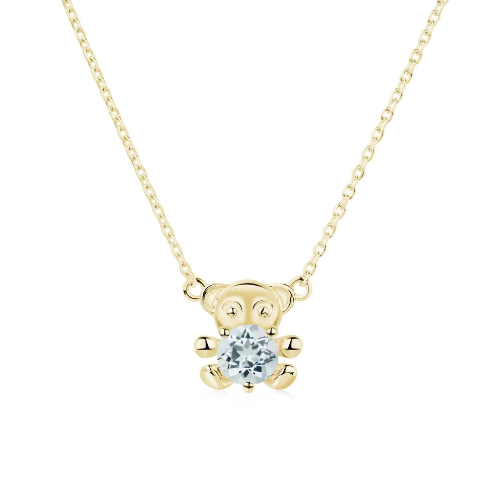 Aquamarine Bear Necklace - Image 5