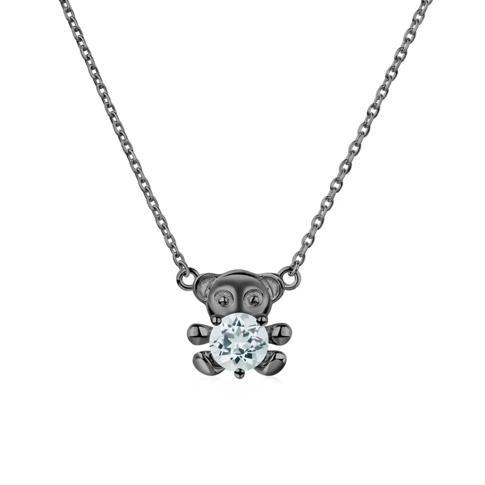 Aquamarine Bear Necklace - Image 7