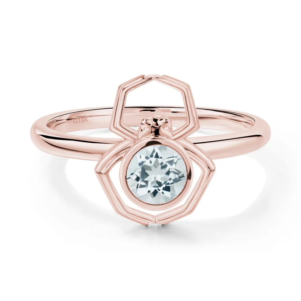 Aquamarine Bezel Set Spider Ring - Image 7
