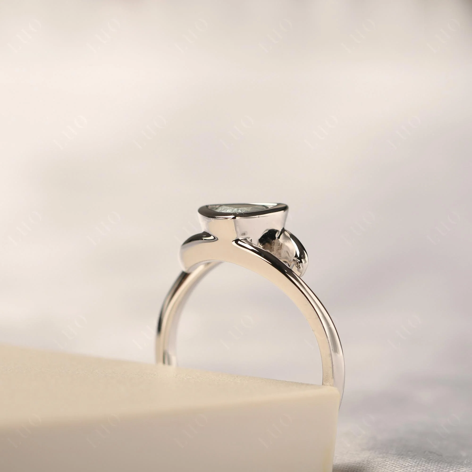 Bezel Set Aquamarine Ring - Image 13