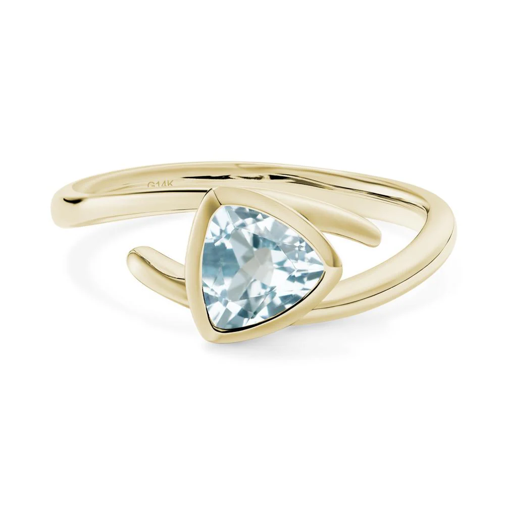 Bezel Set Aquamarine Ring - Image 3