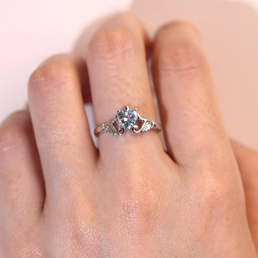 Aquamarine Claddagh Engagement Ring - Image 34