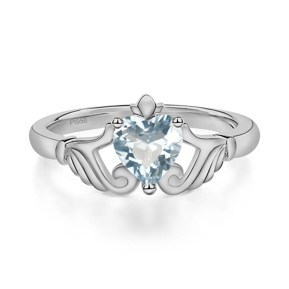 Aquamarine Claddagh Engagement Ring - Image 9