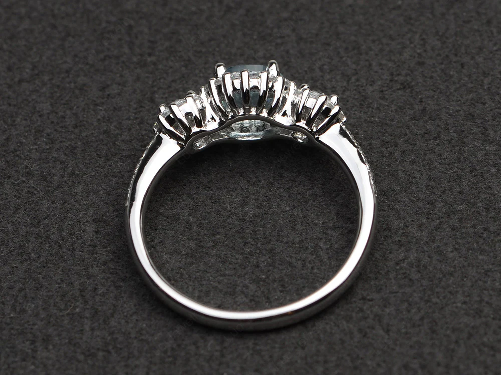 Aquamarine Engagement Ring Art Deco - Image 3