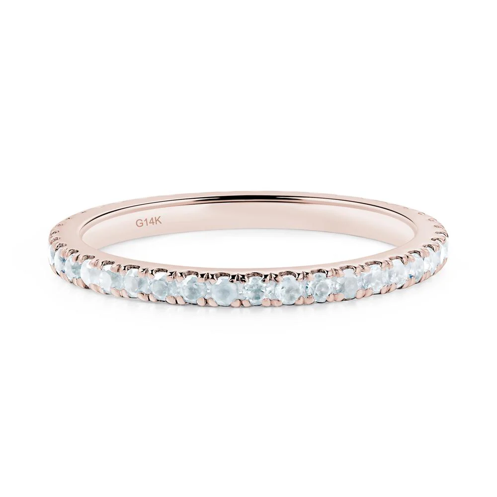 Aquamarine Eternity Wedding Ring - Image 3