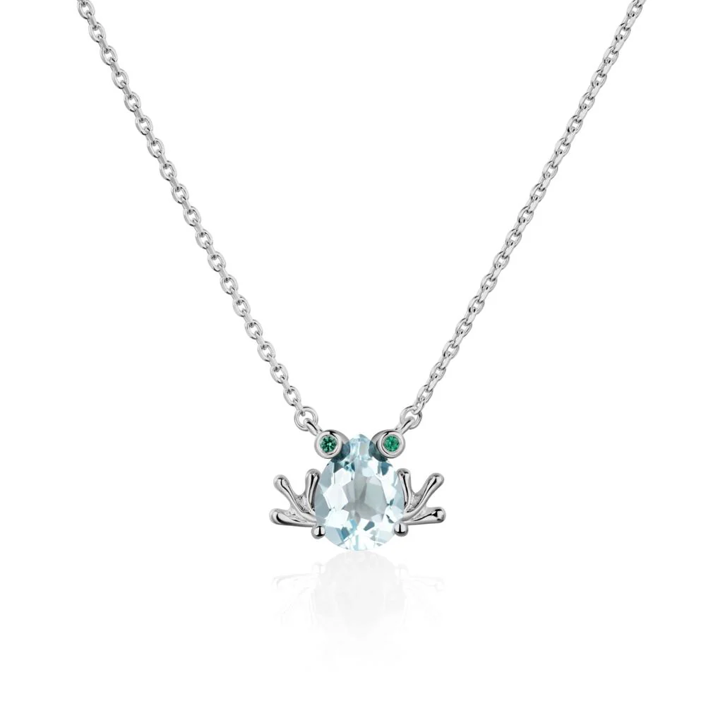 Aquamarine Frog Necklace - Image 6