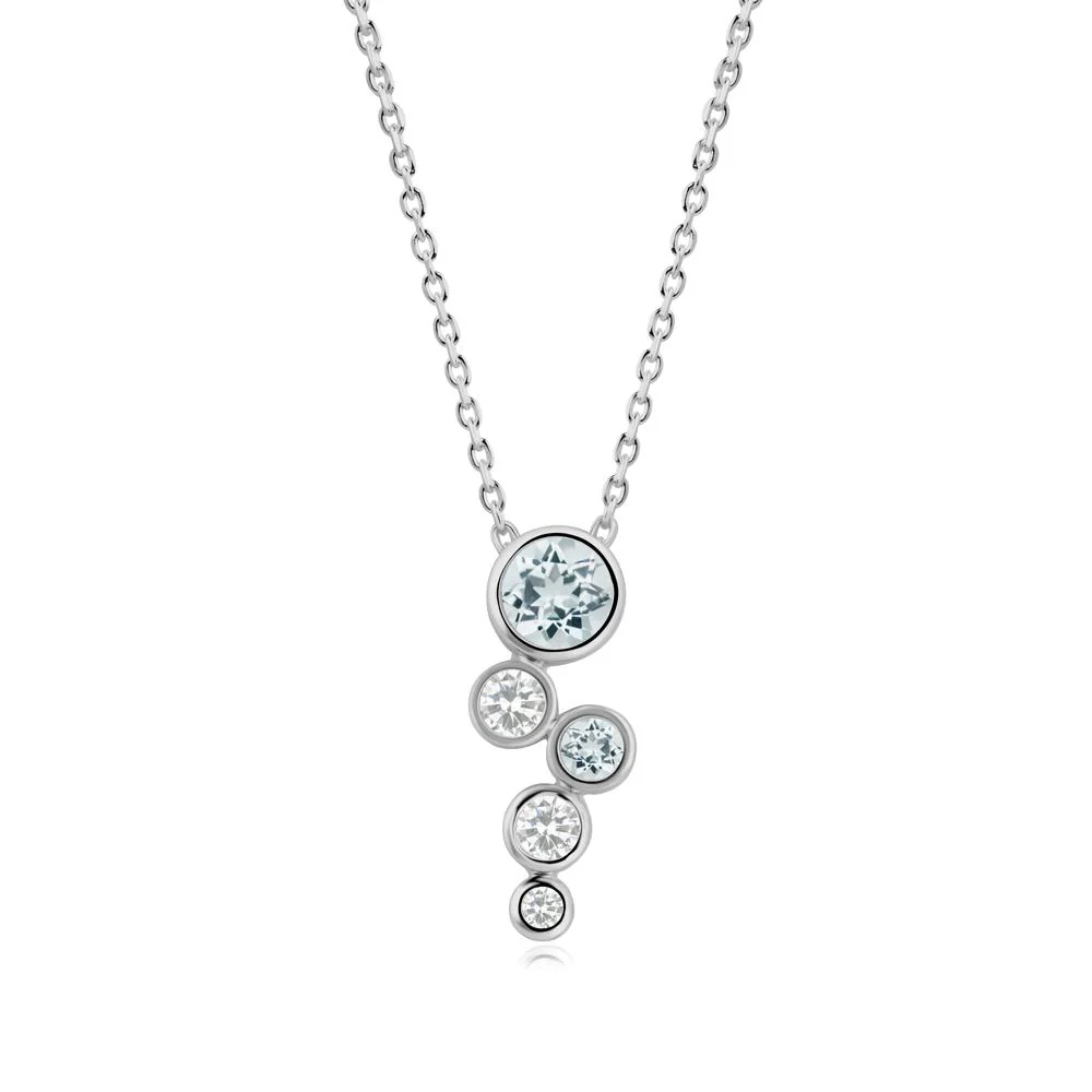 Aquamarine Graduated Drop Pendant - Image 4