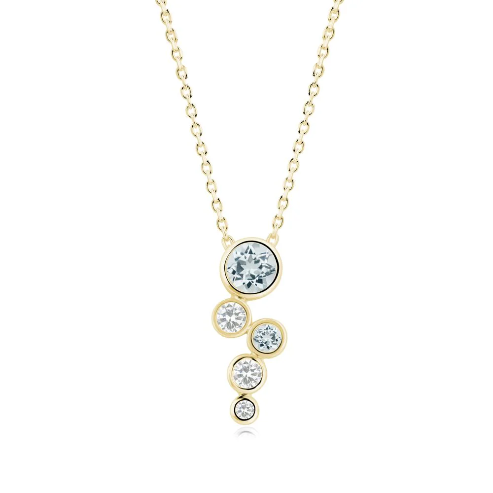 Aquamarine Graduated Drop Pendant - Image 5