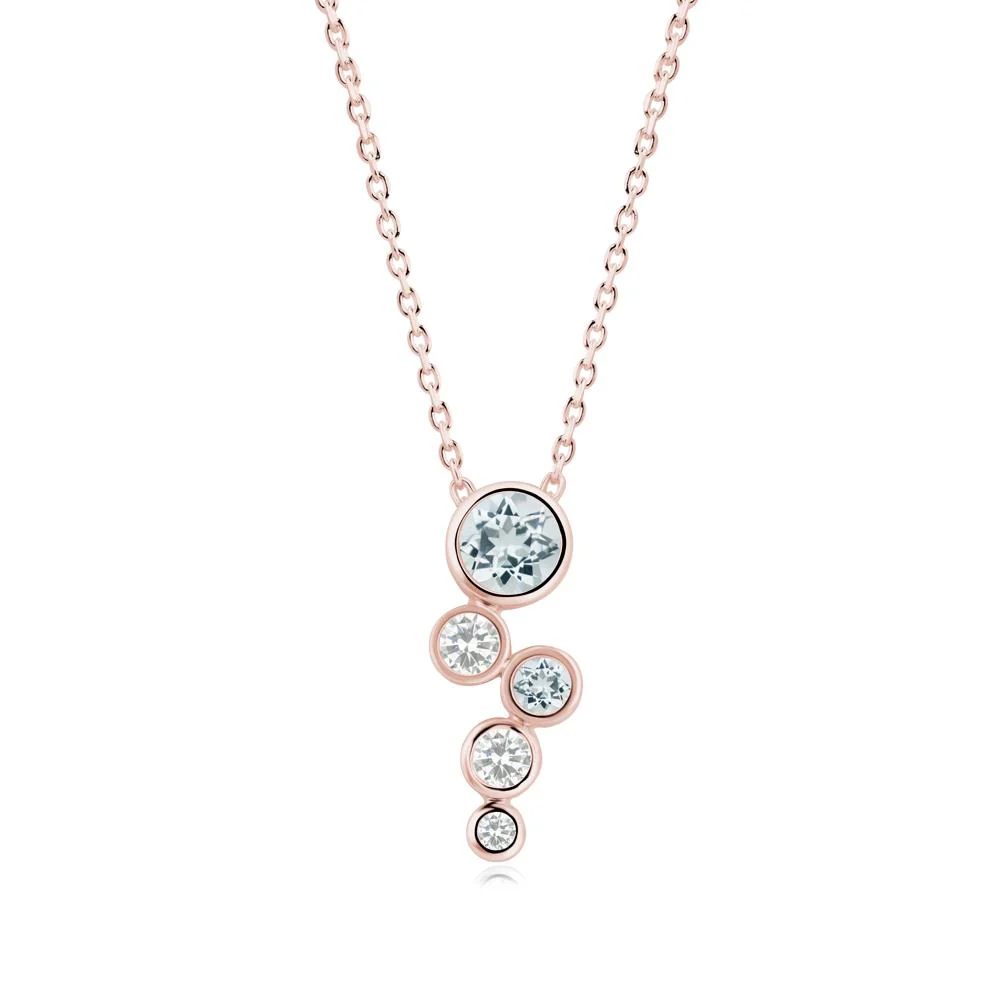 Aquamarine Graduated Drop Pendant - Image 7