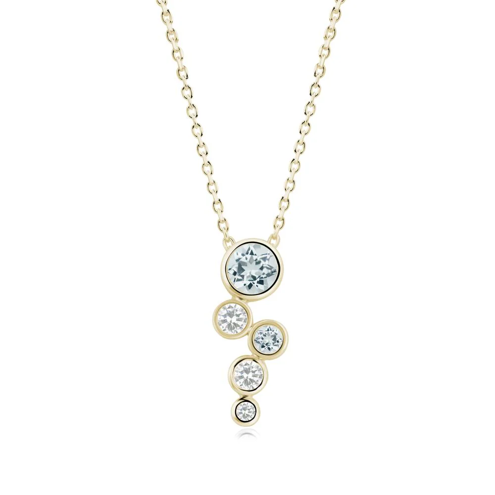 Aquamarine Graduated Drop Pendant - Image 8