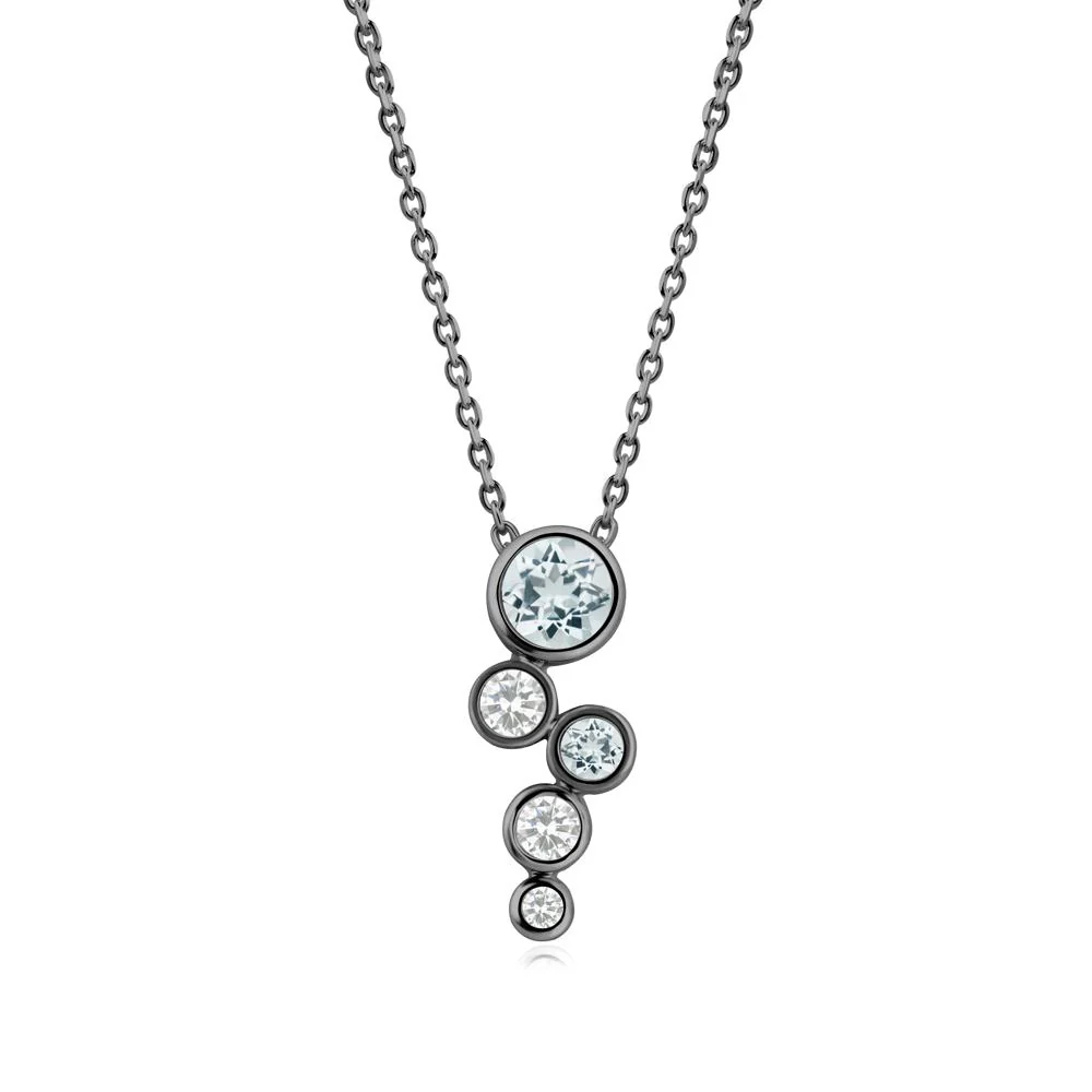 Aquamarine Graduated Drop Pendant - Image 9
