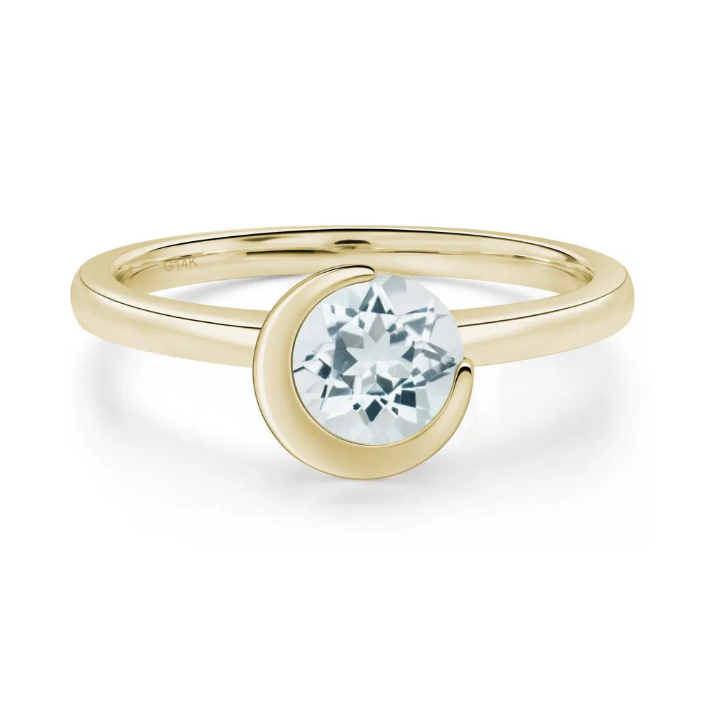 Aquamarine Moon Engagement Ring - Image 2