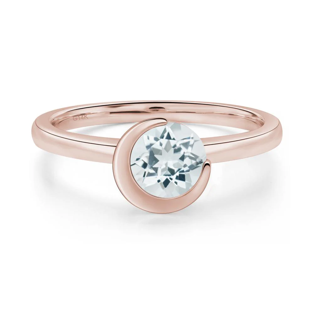 Aquamarine Moon Engagement Ring - Image 5