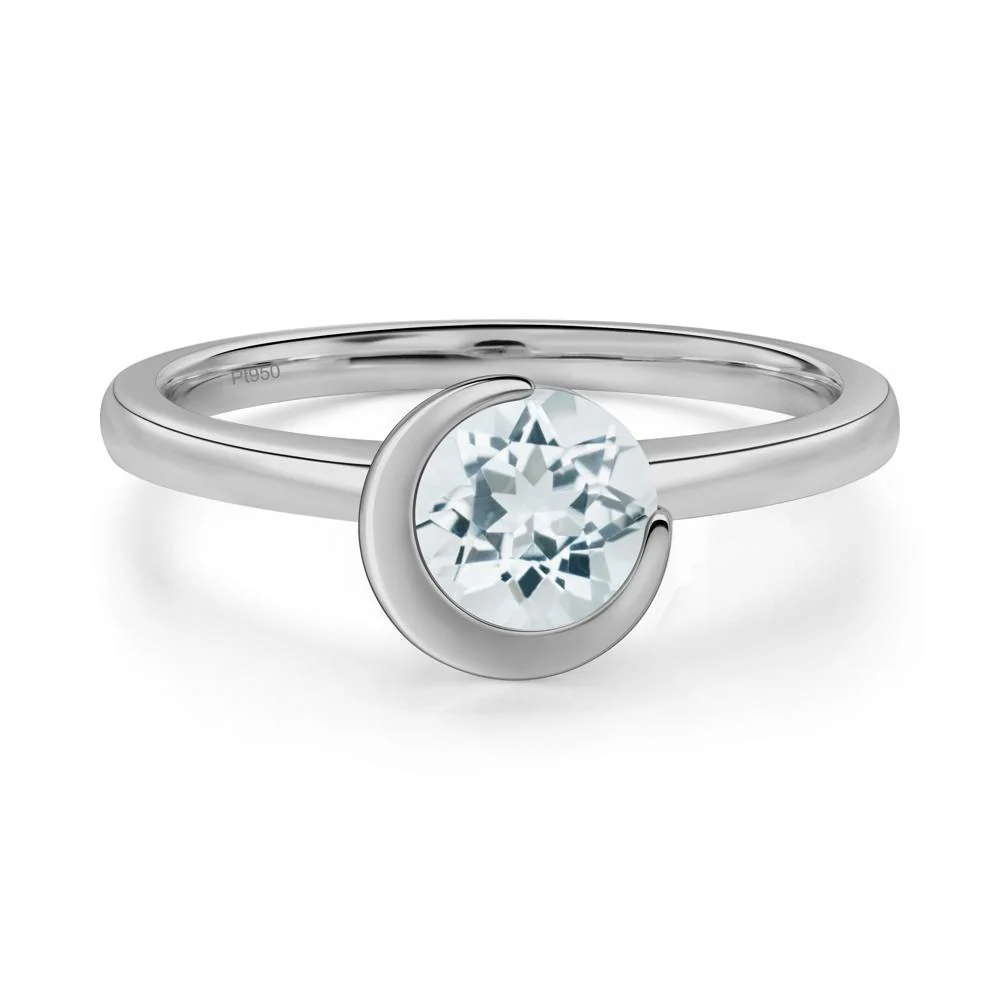 Aquamarine Moon Engagement Ring - Image 6