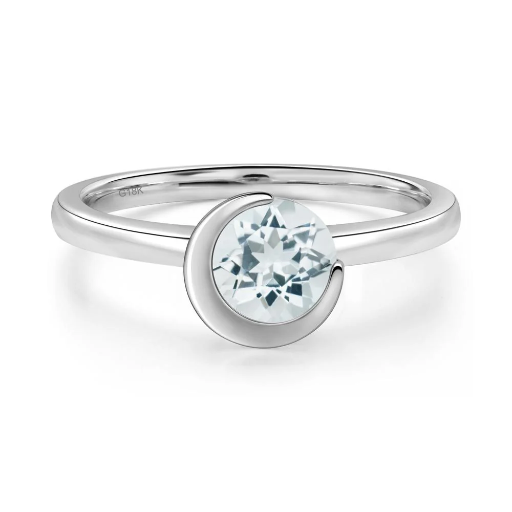 Aquamarine Moon Engagement Ring - Image 7