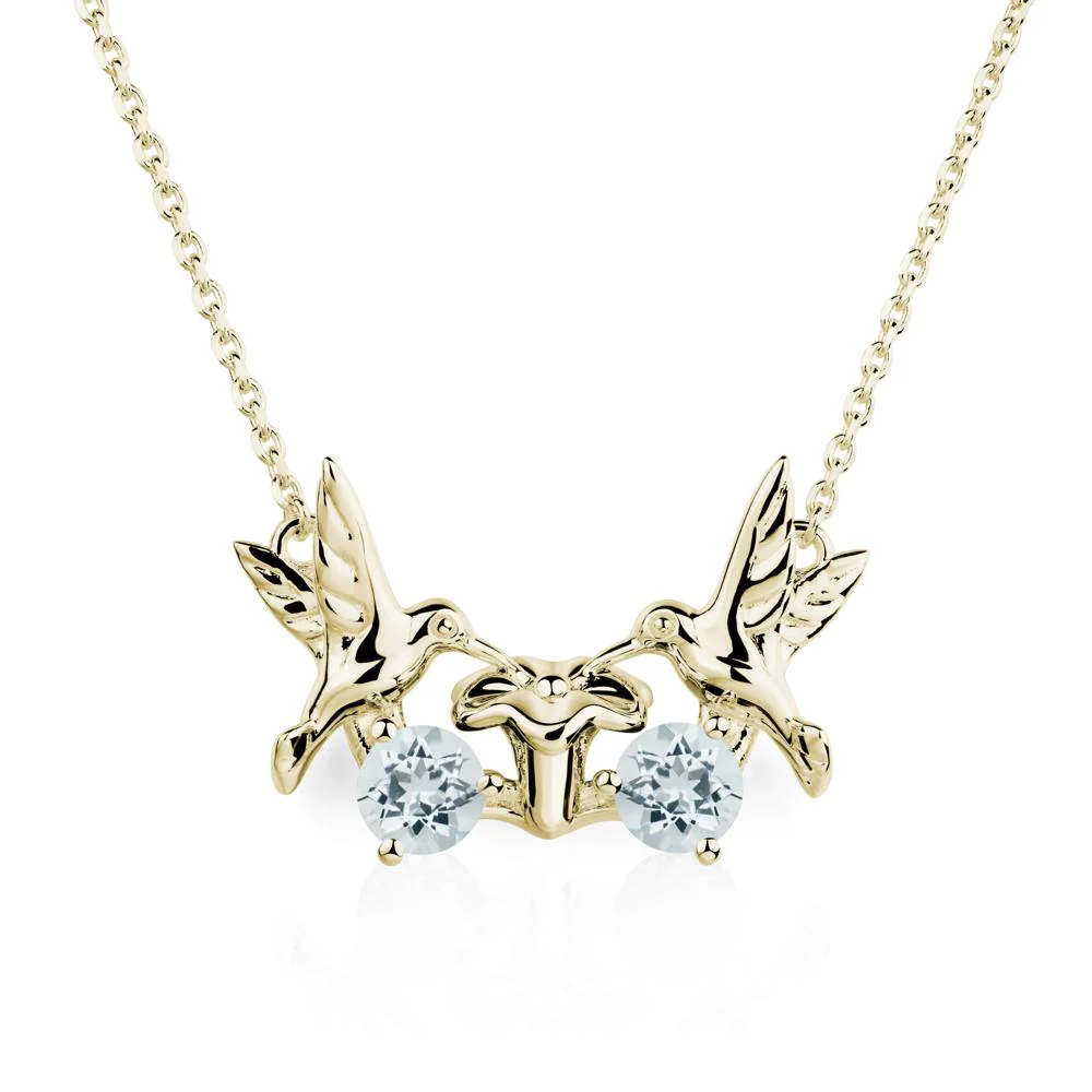 Aquamarine Necklace Hummingbird - Image 4
