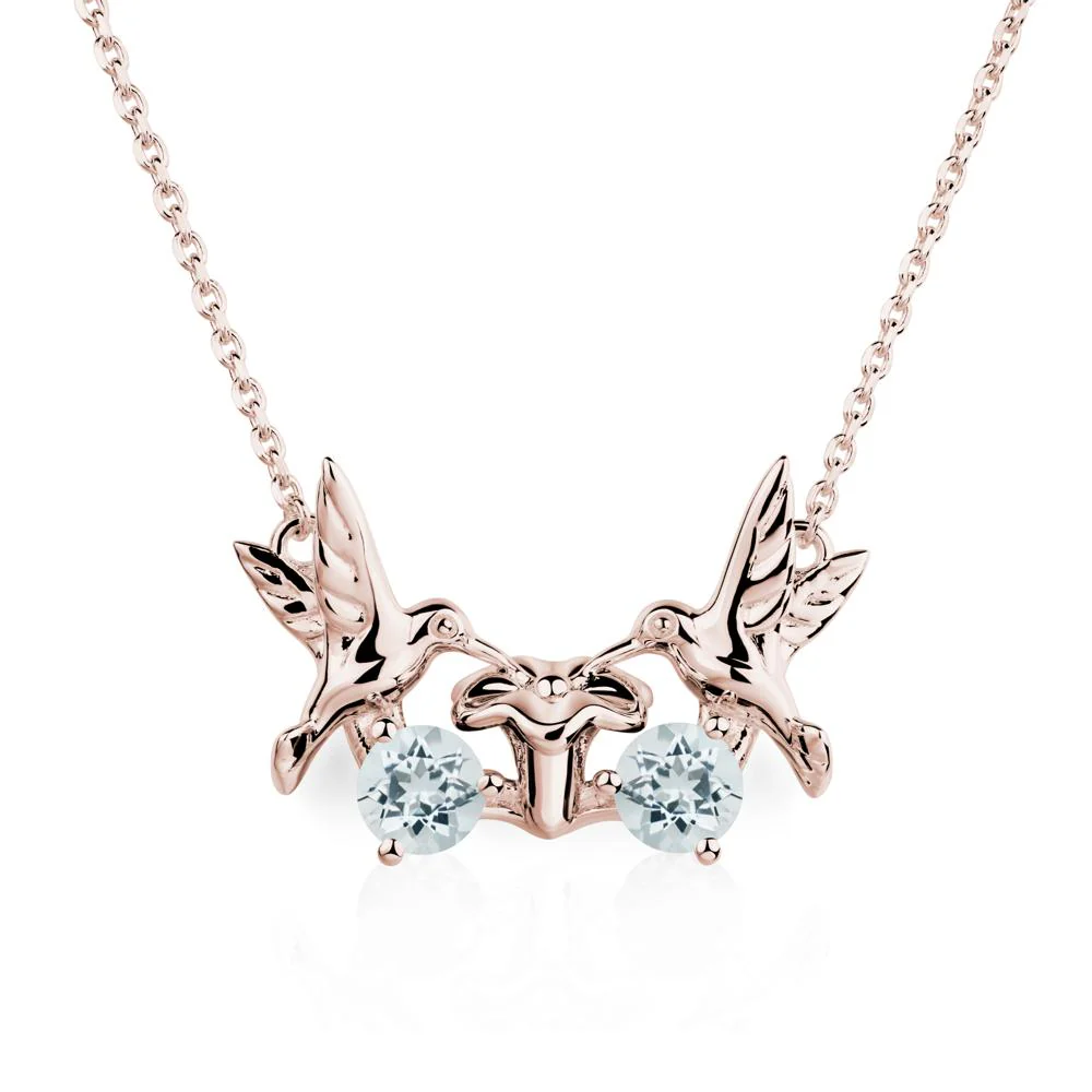Aquamarine Necklace Hummingbird - Image 5