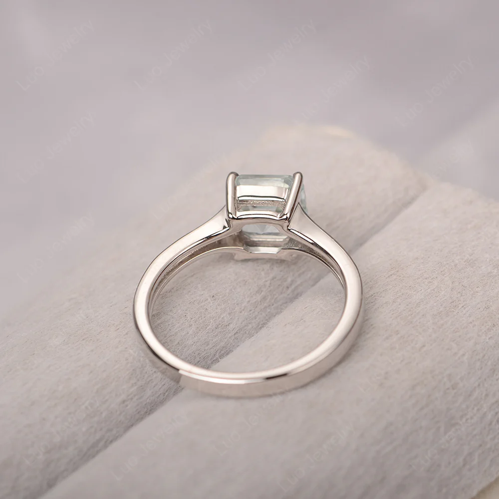 Aquamarine Asscher Cut Ring - Image 3
