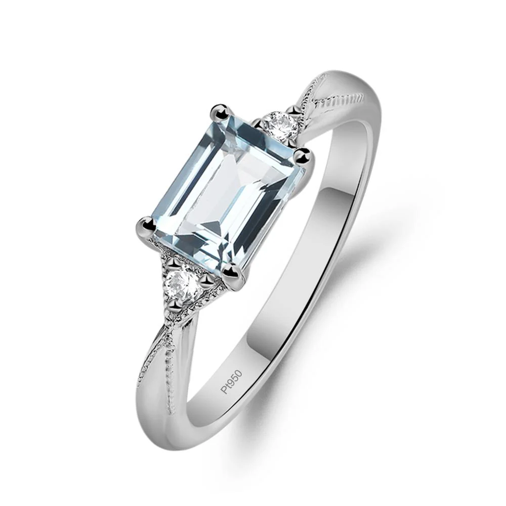 Aquamarine Milgrain Ring - Image 6