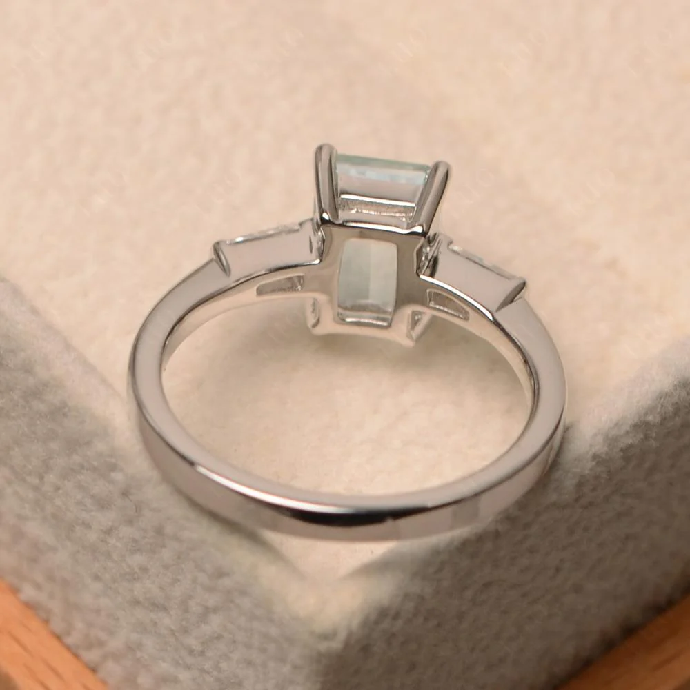Aquamarine Tapered Baguette Engagement Ring - Image 31