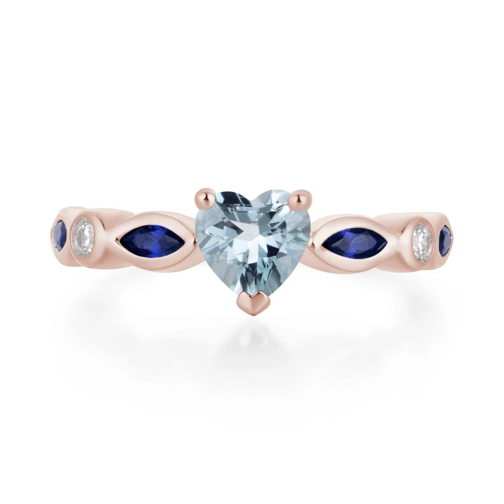 Heart Aquamarine Ring - Image 5