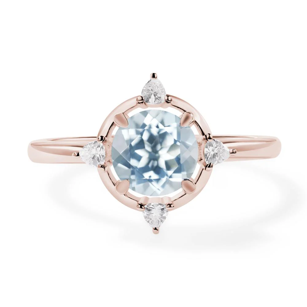 Aquamarine North Star Ring
