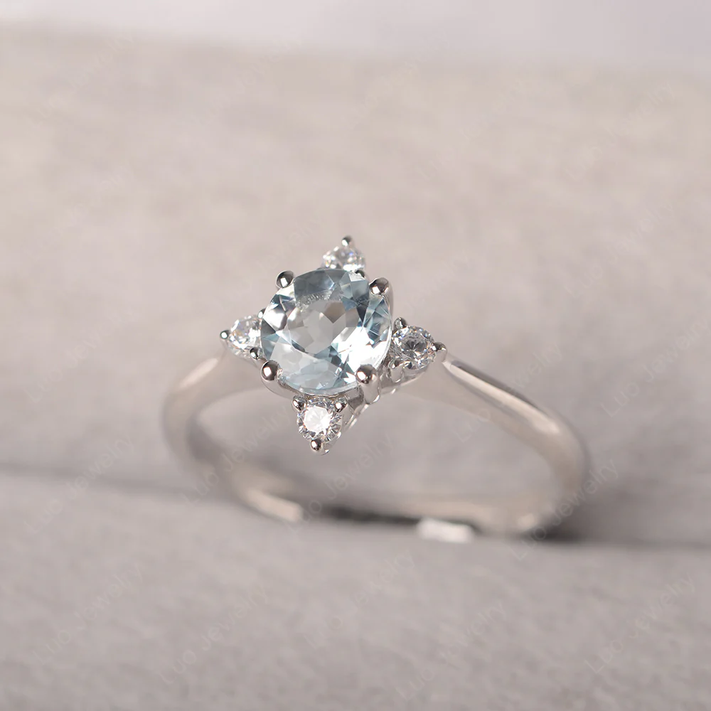 Aquamarine Polaris Engagement Ring - Image 2
