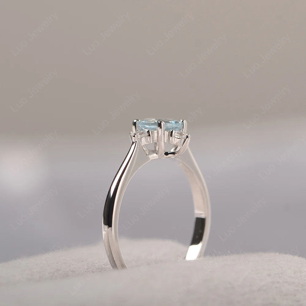 Aquamarine Polaris Engagement Ring - Image 4