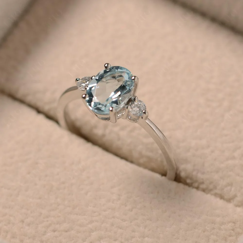 Trilogy Oval Aquamarine Ring - Image 31