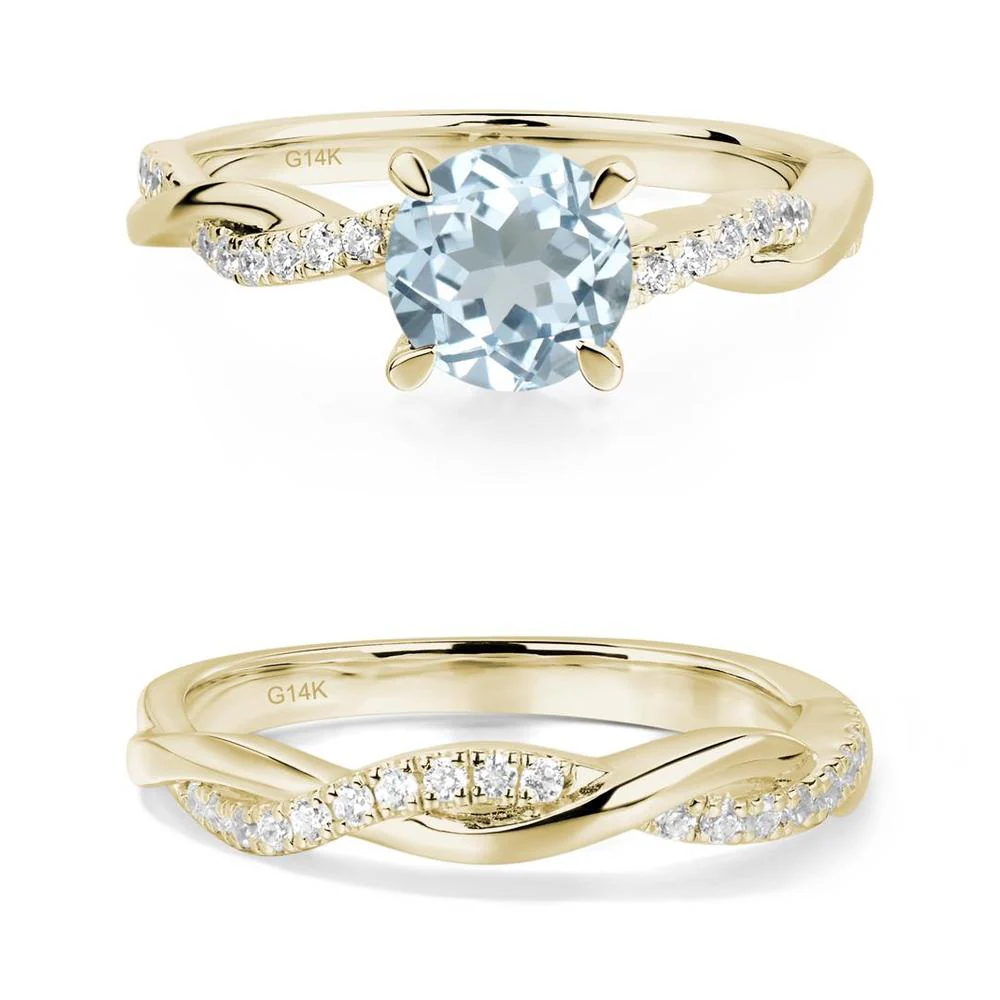 Aquamarine Twist Ring - Image 15