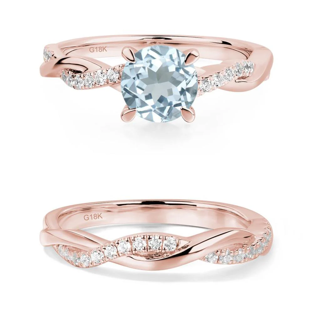 Aquamarine Twist Ring - Image 17