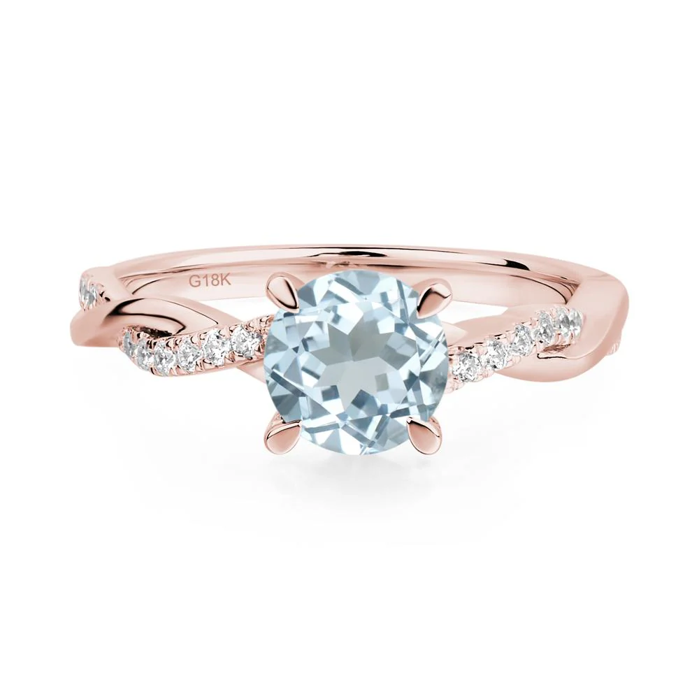 Aquamarine Twist Ring - Image 5