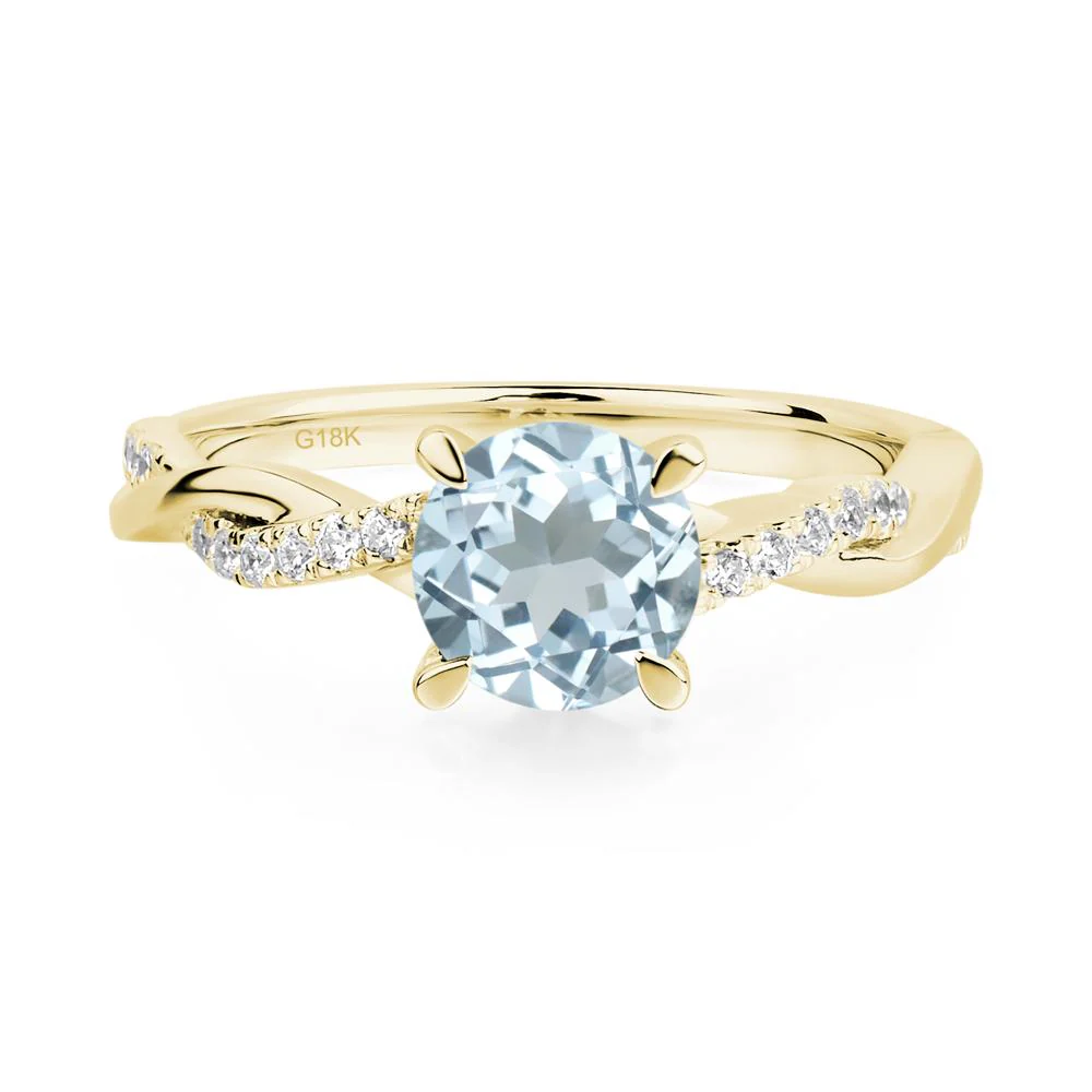Aquamarine Twist Ring - Image 7