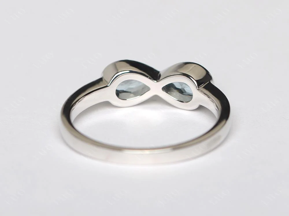 Aquamarine Two Stone Engagement Ring - Image 12