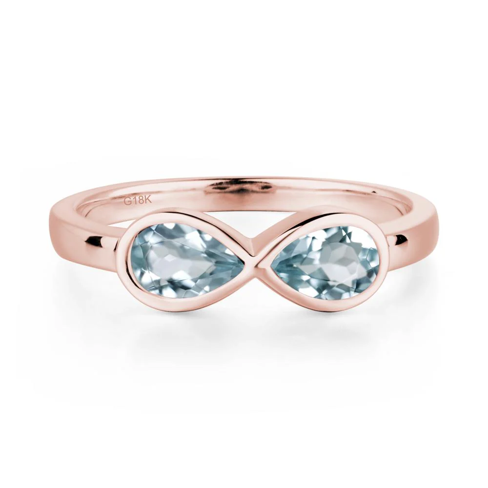 Aquamarine Two Stone Engagement Ring - Image 9